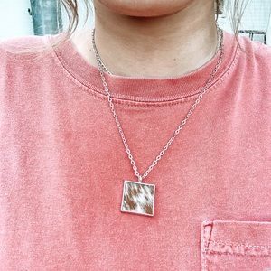 Cowhide necklace